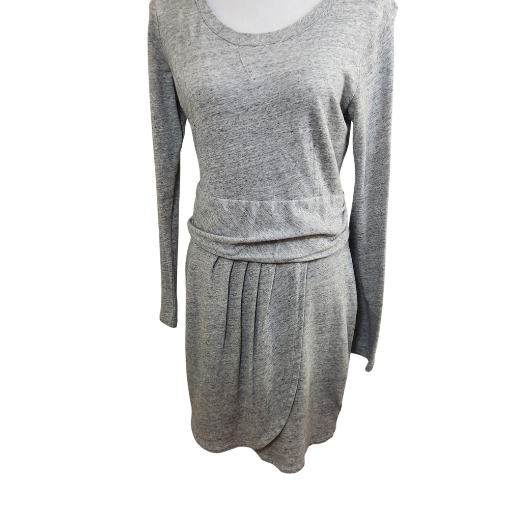 Juicy Couture NWT Dress Flecked Heather Grey 3/4 Sleeve Surplice Knit Womens L